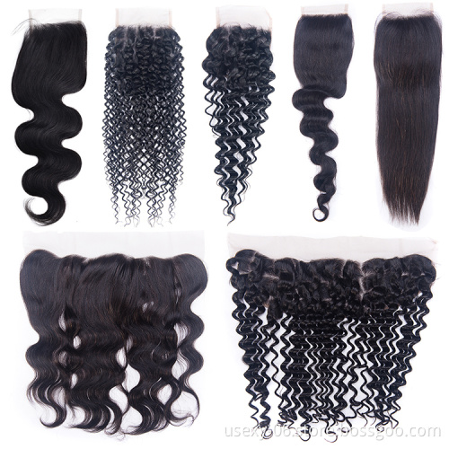 Top Quality Wholesale Price Brazilian Virgin Human Hair 4x4,13x4 Lace Best Closure And Frontal